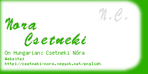 nora csetneki business card
